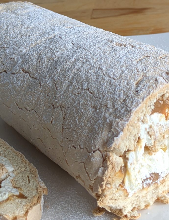 Caramel Meringue Roulade